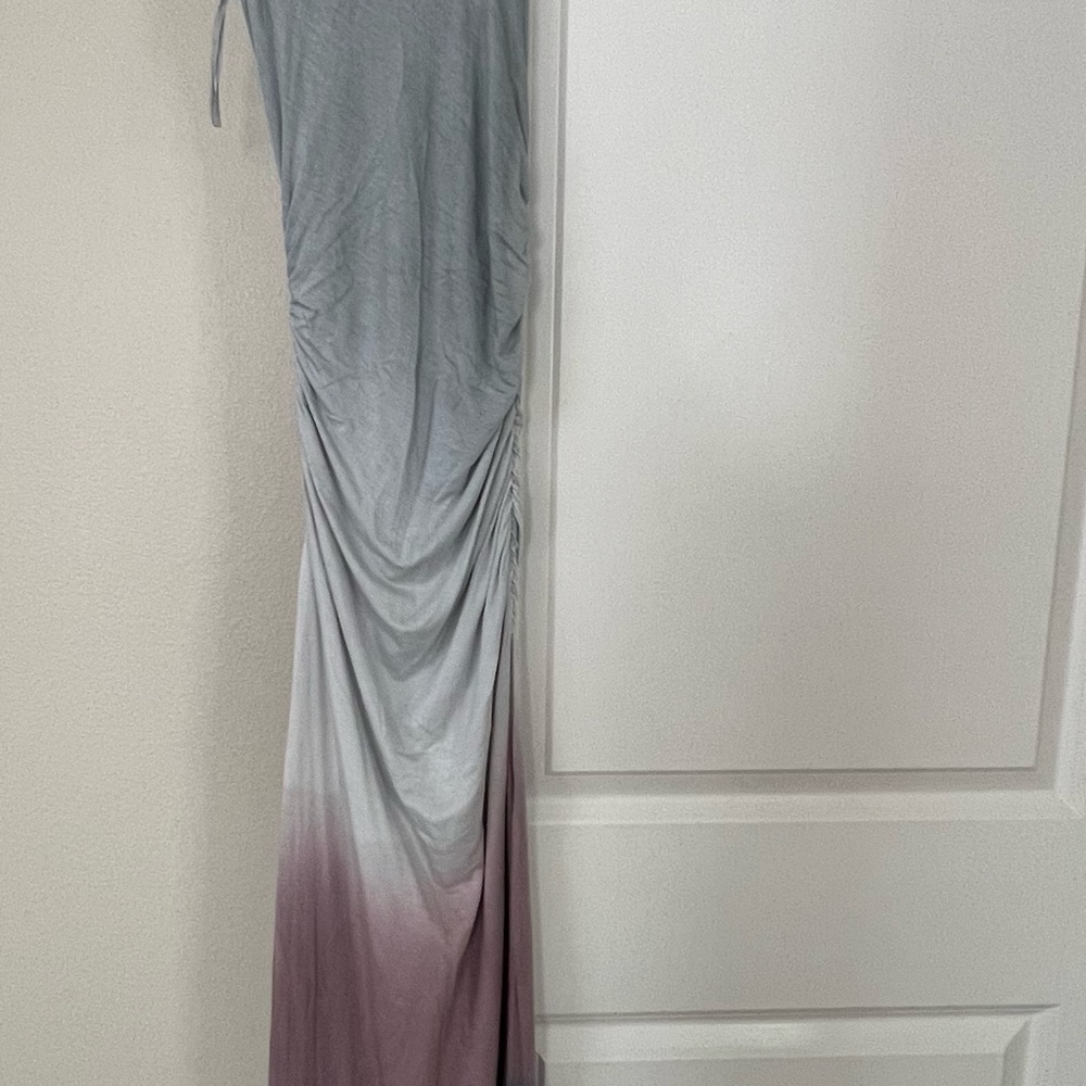 Vici Gray and Purple Maxi Dress